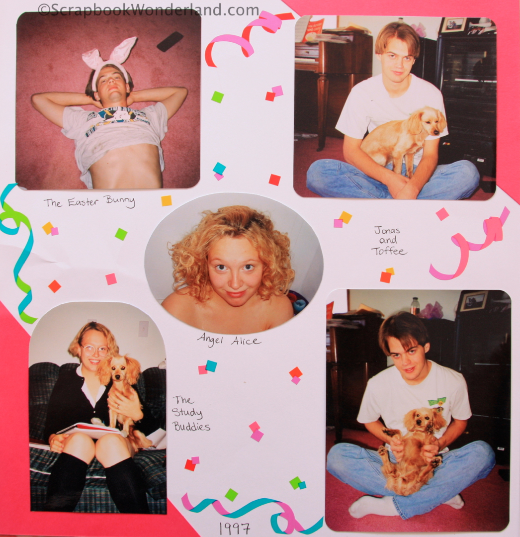 The first scrapbook page created by Alice Boll