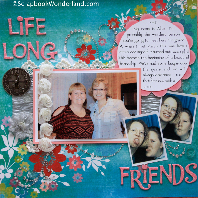 Layout with Easy Scrapbook Embellishments https://scrapbookwonderland.com