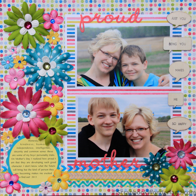 Layout created based on a card sketch