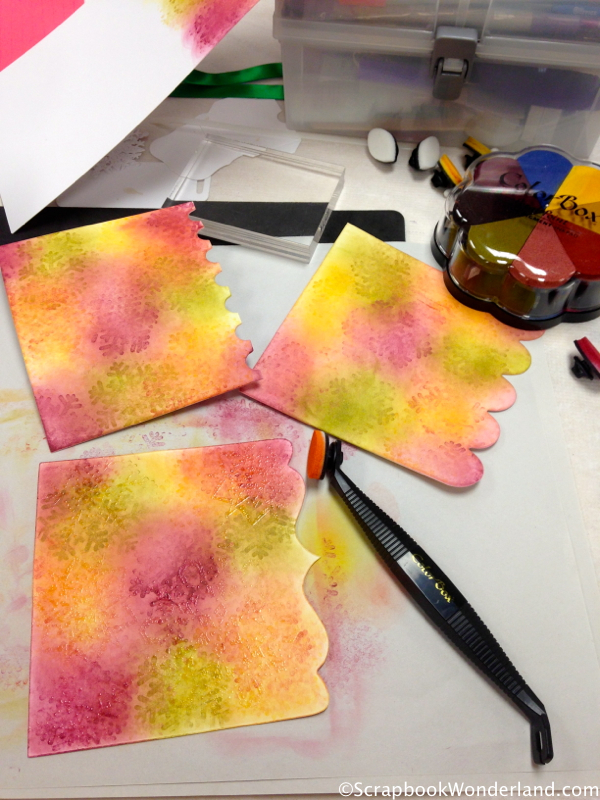 Layering multiple layers of ink using Smack Down technique.