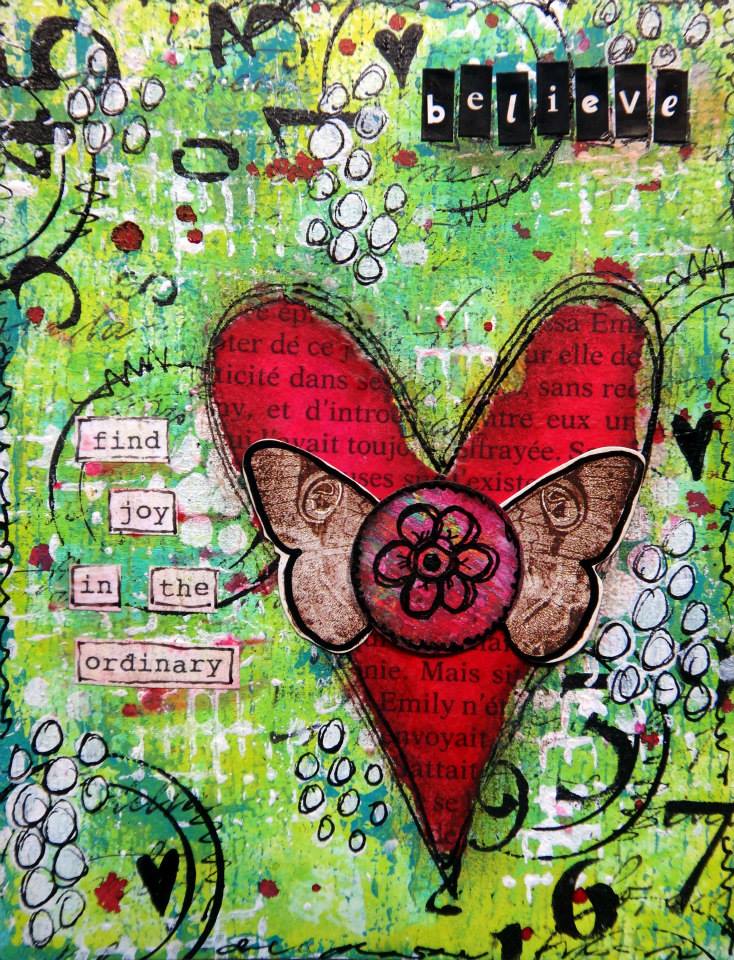 Mystic Tulip Mixed Media "Believe" by Betty Franks Krause