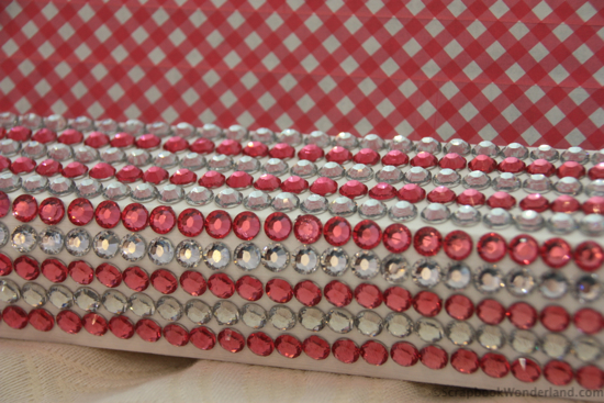 I painted the wooden base white and added more sparkles.