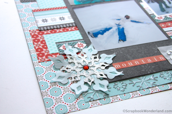 Mountain adventure scrapbook layout featuring products from Close to My Heart