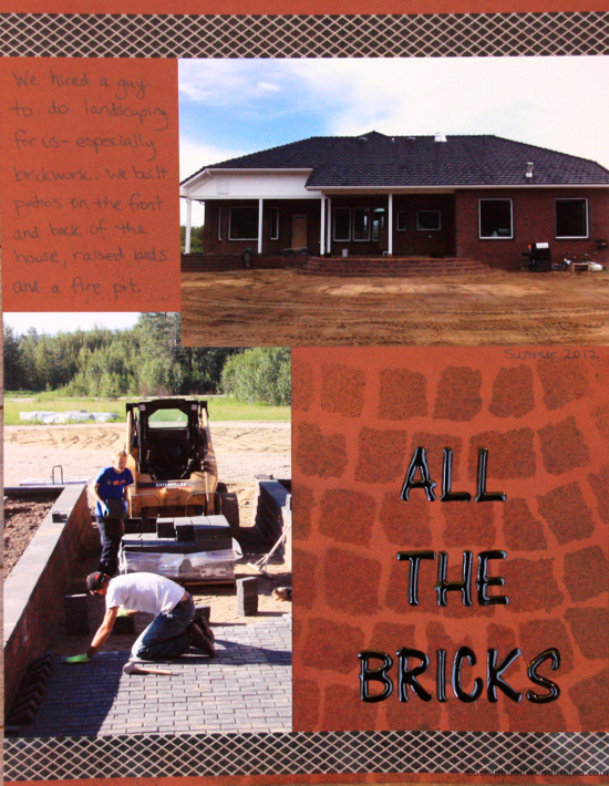 Garden journal bricks