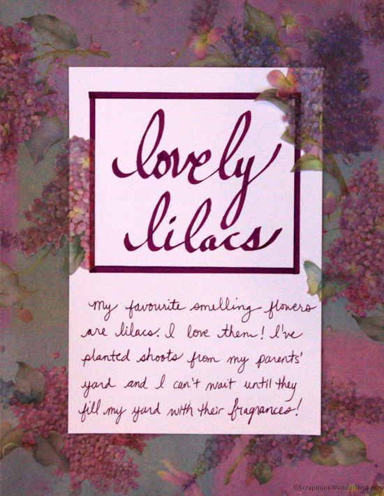 Garden journal lilacs