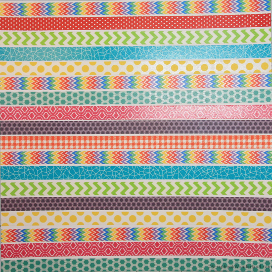 Create your own background or patterned paper easily with washi tape!
